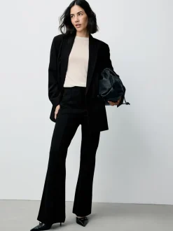 Noir - Pantalon bootcut sculptant