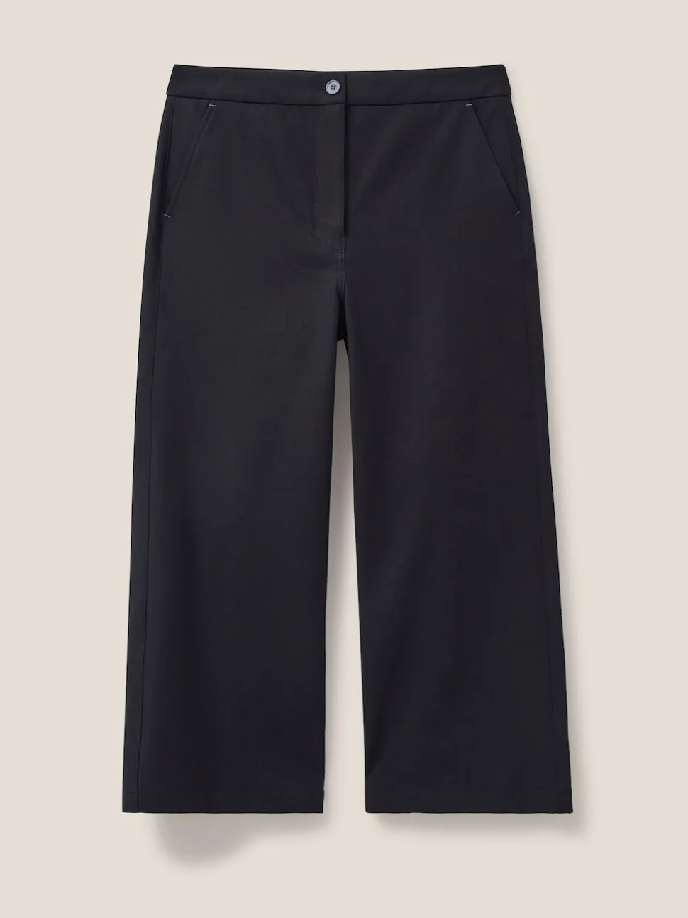 Noir - Pantalon court large White Stuff Belle