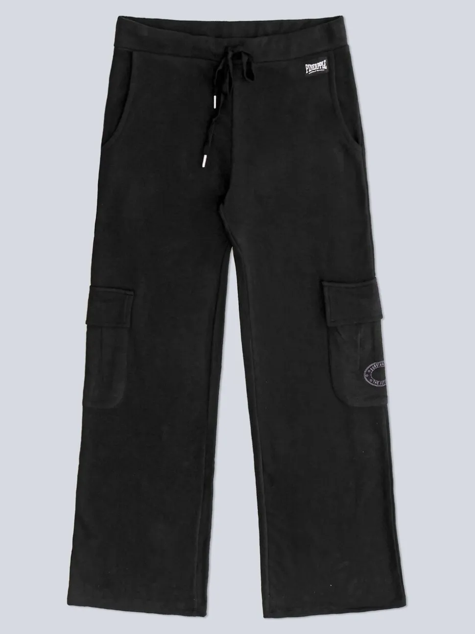 Noir - Pantalon de jogging large cargo femme