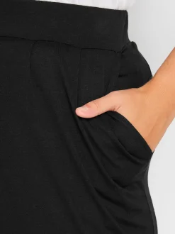 Noir - Pantalon de jogging Yours Curve en jersey stretch à double pli