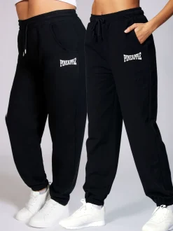 Noir - Pantalon de jogging Pineapple oversize à poches et poignets