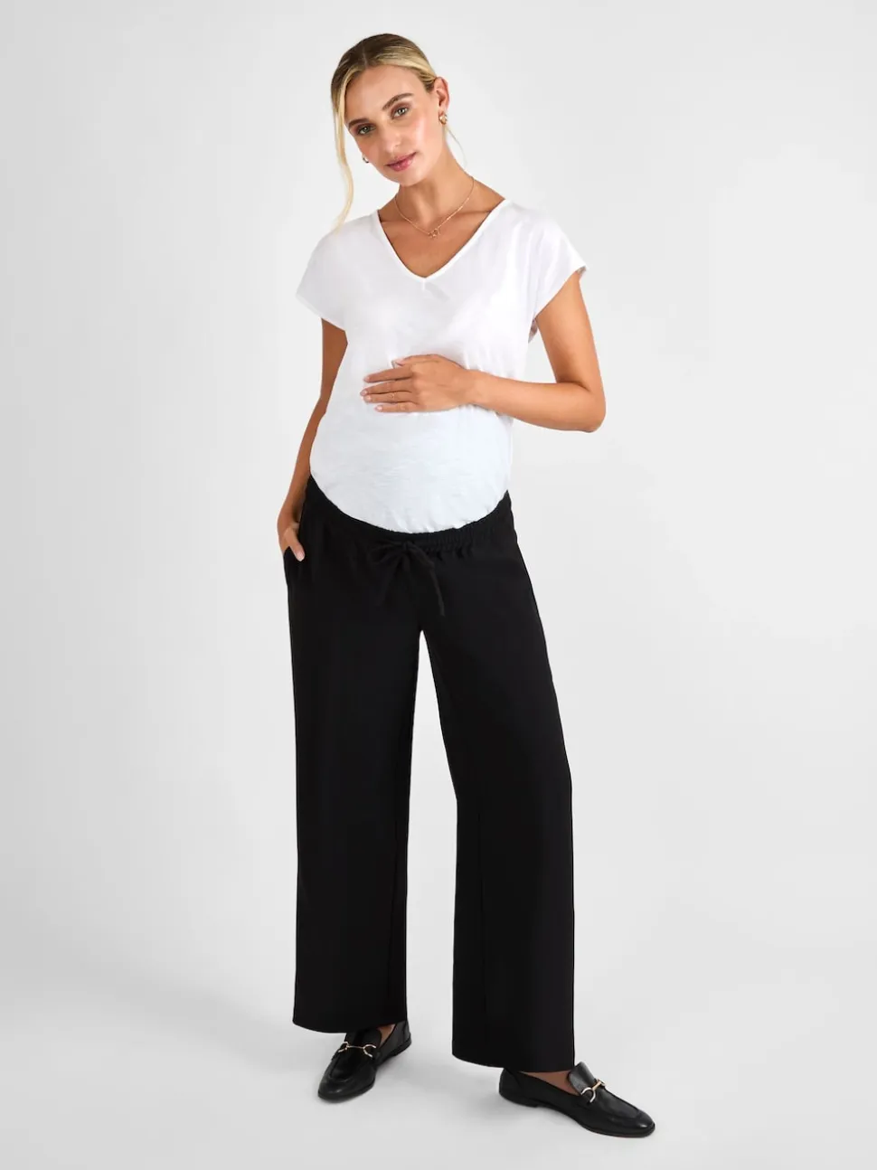 Noir - Pantalon de maternité JoJo Maman Bébé