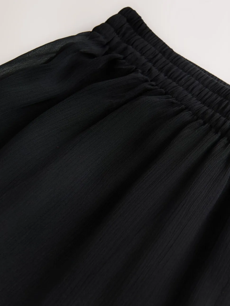 Noir - Pantalon large transparent Beach