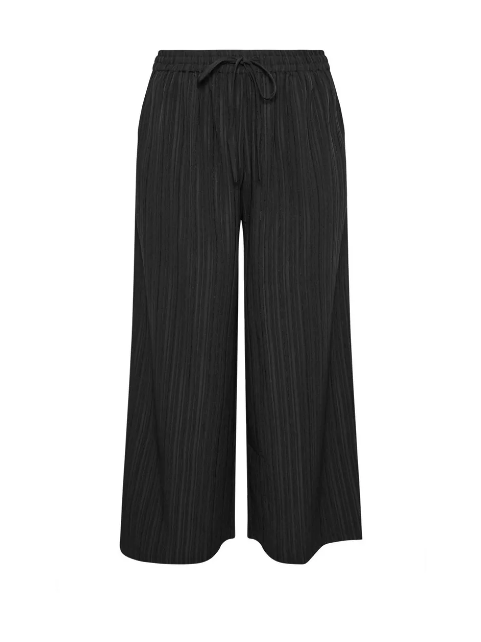 Noir - Pantalon large Yours Curve froissé
