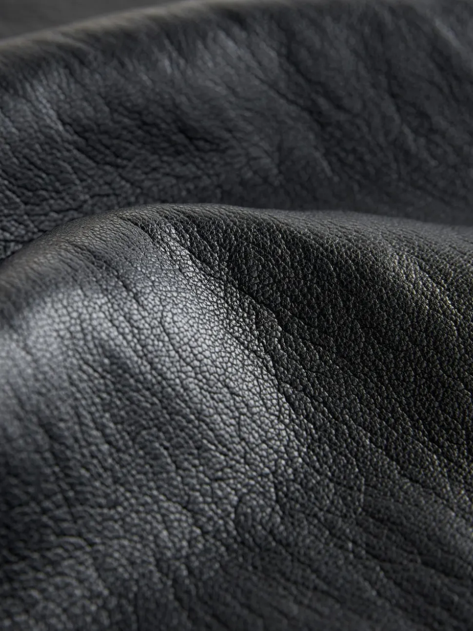 Noir - Pantalon Regular en similicuir à jambe large