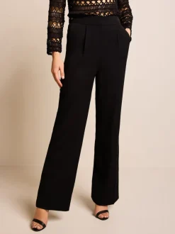 Noir - Pantalon sablier ajusté