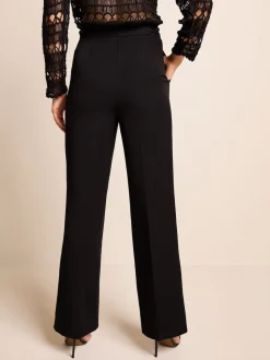 Noir - Pantalon sablier ajusté