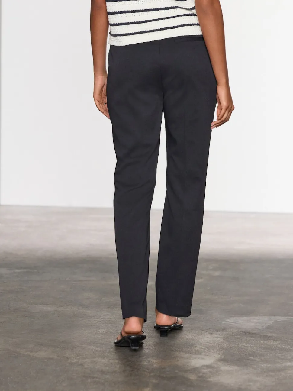 Noir - Pantalon slim ajusté