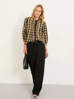 Noir - Pantalons amples FatFace Ponte