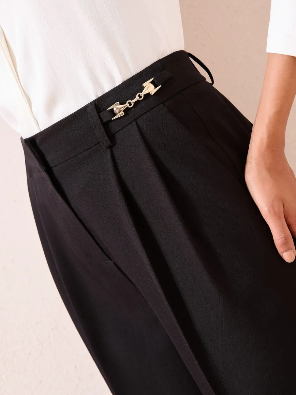 Noir - Pantalons amples haut de gamme Friends Like These X Lucy Mecklenburgh