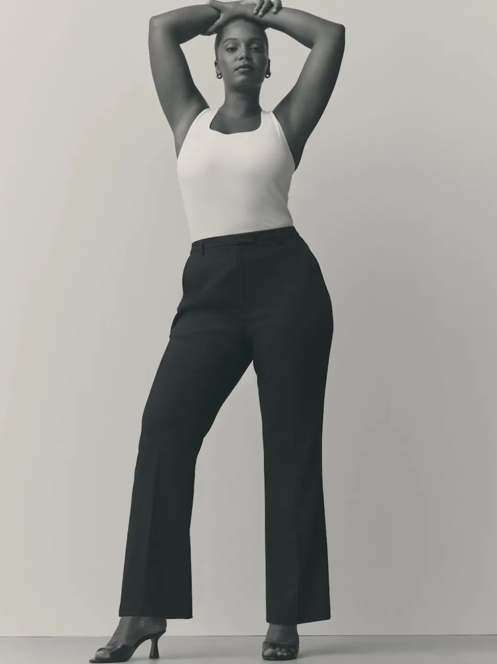Noir - Pantalons bootcut Ajusté Hourglass