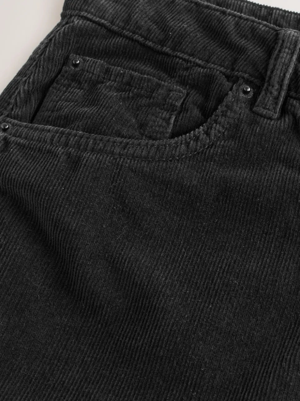 Noir - Pantalons coupe ballon en velours côtelé