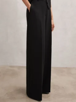 Noir - Pantalons de costume amples Reiss Gabi