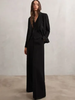 Noir - Pantalons de costume amples Reiss Gabi