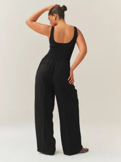Noir - Pantalons Hourglass jambe large habillés
