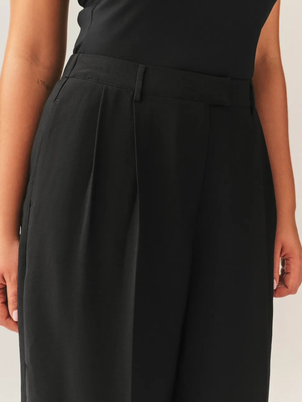 Noir - Pantalons Hourglass jambe large habillés