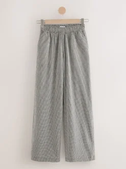 Noir - Pantalons Jambe large Vichy