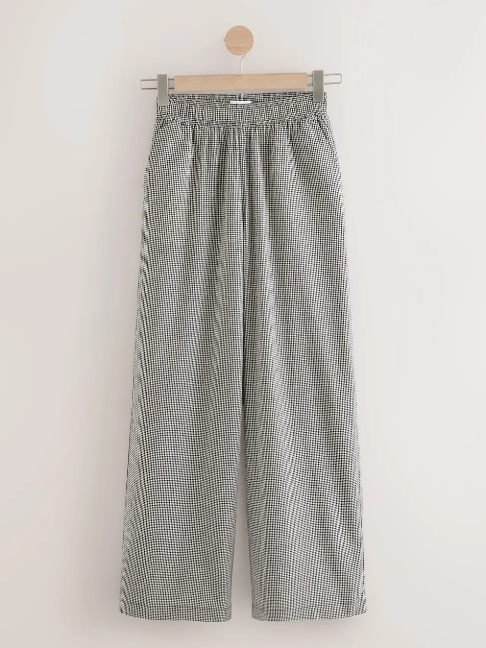 Noir - Pantalons Jambe large Vichy