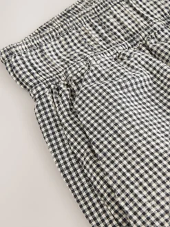 Noir - Pantalons Jambe large Vichy
