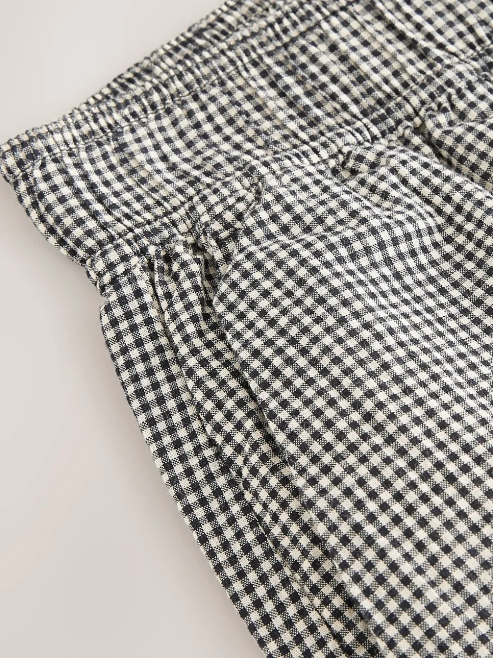 Noir - Pantalons Jambe large Vichy
