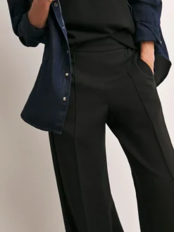 Noir - Pantalons Jambe large Anthology By JD WIlliams Premium Ponte
