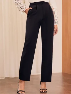 Noir - Pantalons Love & Roses Coupe droite