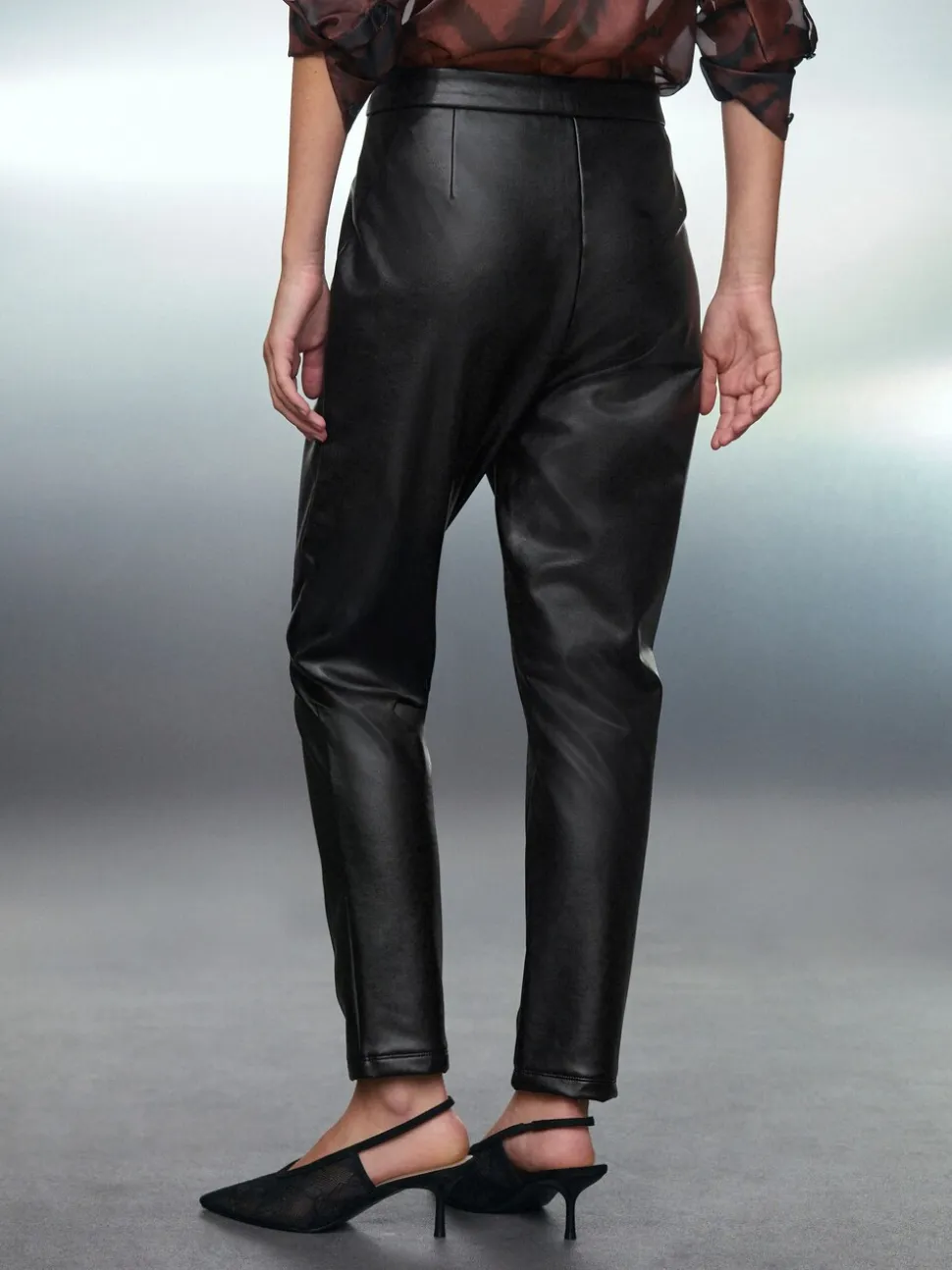 Noir - Pantalons skinny en similicuir