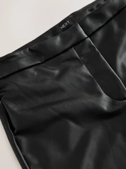 Noir - Pantalons skinny en similicuir