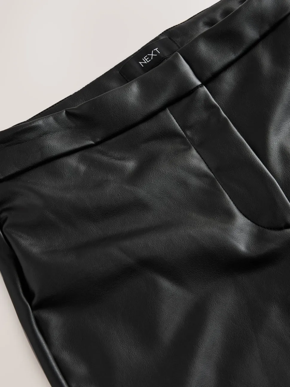 Noir - Pantalons skinny en similicuir