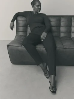 Noir - Pantalons slim Ajusté Hourglass
