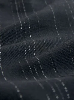 Noir - Pantalons évasés rayés