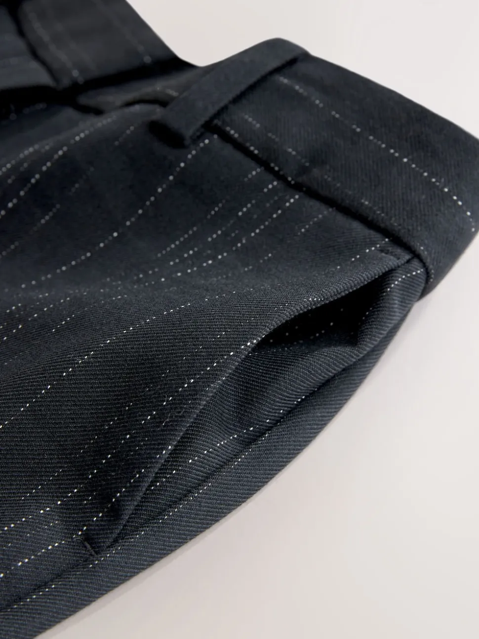 Noir - Pantalons évasés rayés