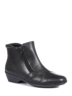 Noir - Pavers Coupe ample Bottes/Bottines en cuir pour femme Bottes/Bottines