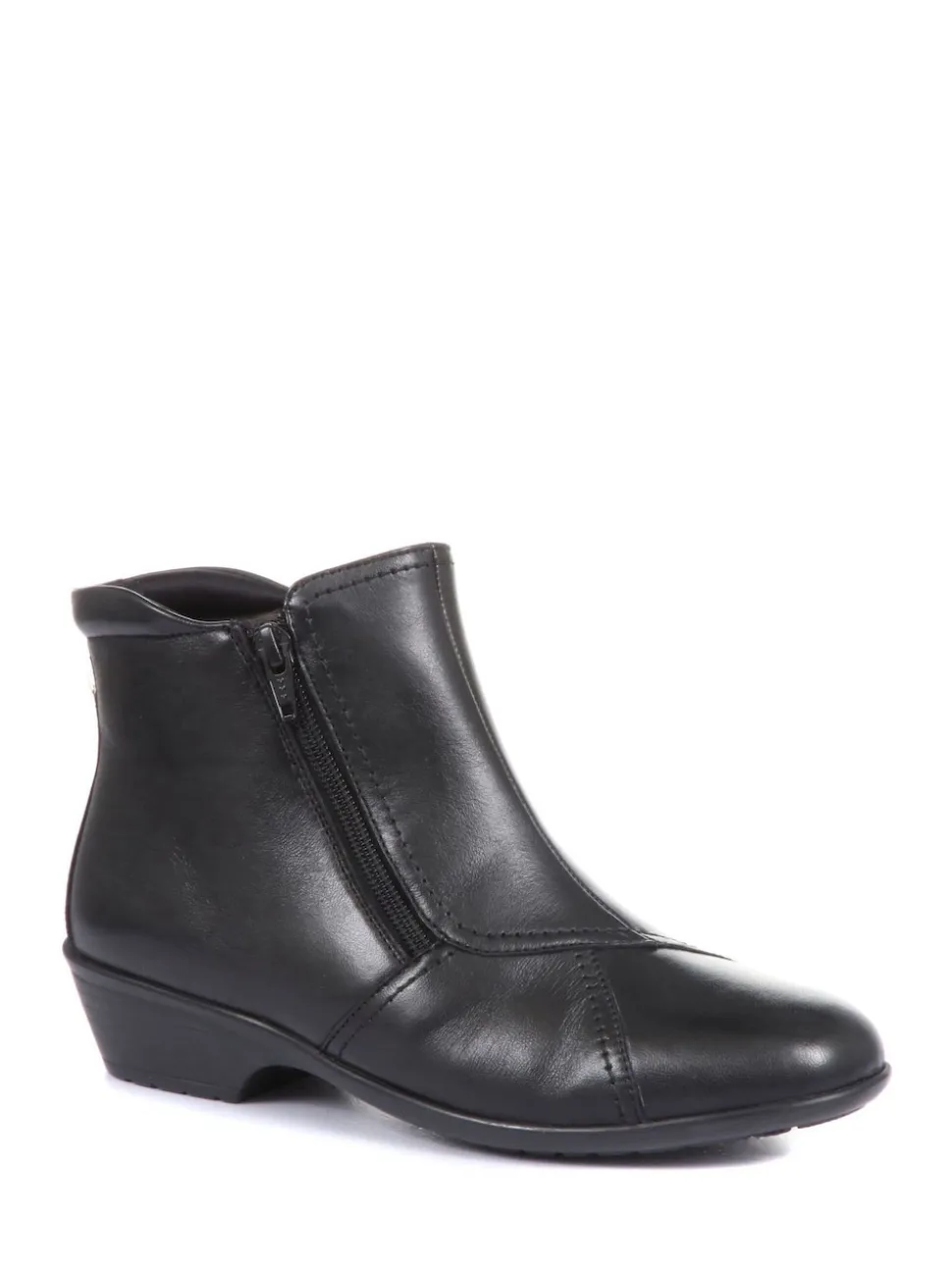 Noir - Pavers Coupe ample Bottes/Bottines en cuir pour femme Bottes/Bottines