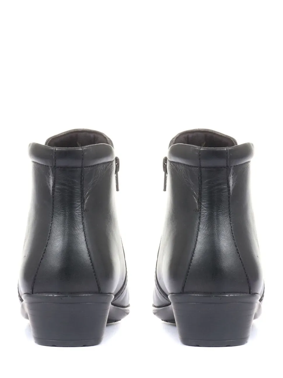 Noir - Pavers Coupe ample Bottes/Bottines en cuir pour femme Bottes/Bottines