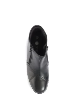 Noir - Pavers Coupe ample Bottes/Bottines en cuir pour femme Bottes/Bottines