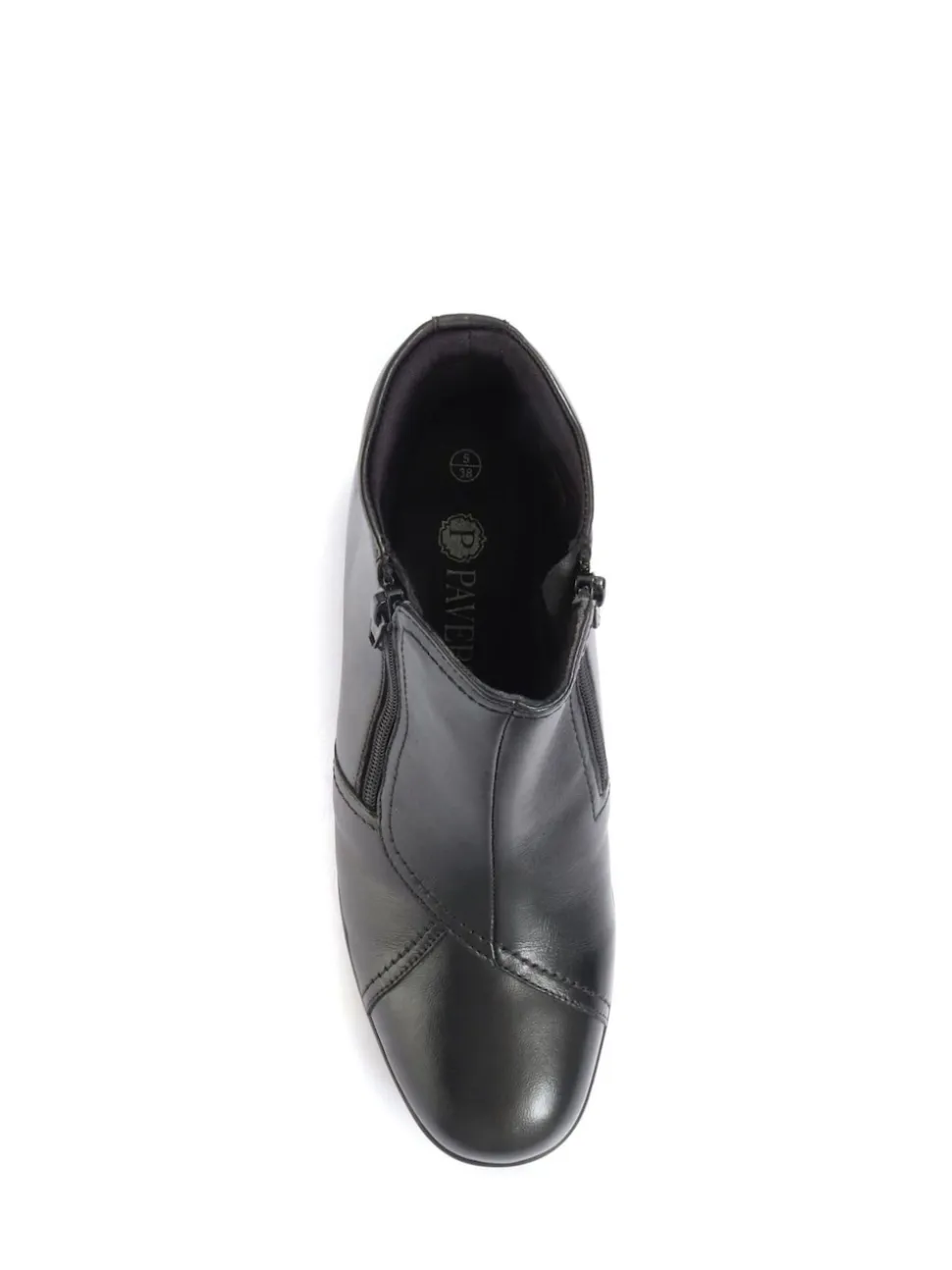 Noir - Pavers Coupe ample Bottes/Bottines en cuir pour femme Bottes/Bottines