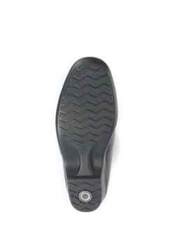 Noir - Pavers Coupe ample Bottes/Bottines en cuir pour femme Bottes/Bottines