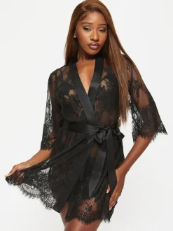 Noir - Peignoir Ann Summers Availing en dentelle