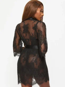 Noir - Peignoir Ann Summers Availing en dentelle