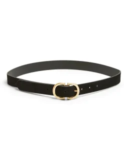 Noir - Pieces Ceinture à boucle en daim