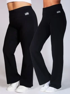 Noir - Pineapple Pantalons en jersey à ceinture repliée pour femmes