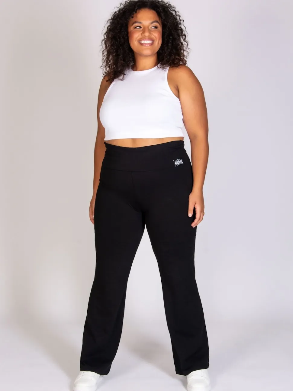Noir - Pineapple Pantalons en jersey à ceinture repliée pour femmes