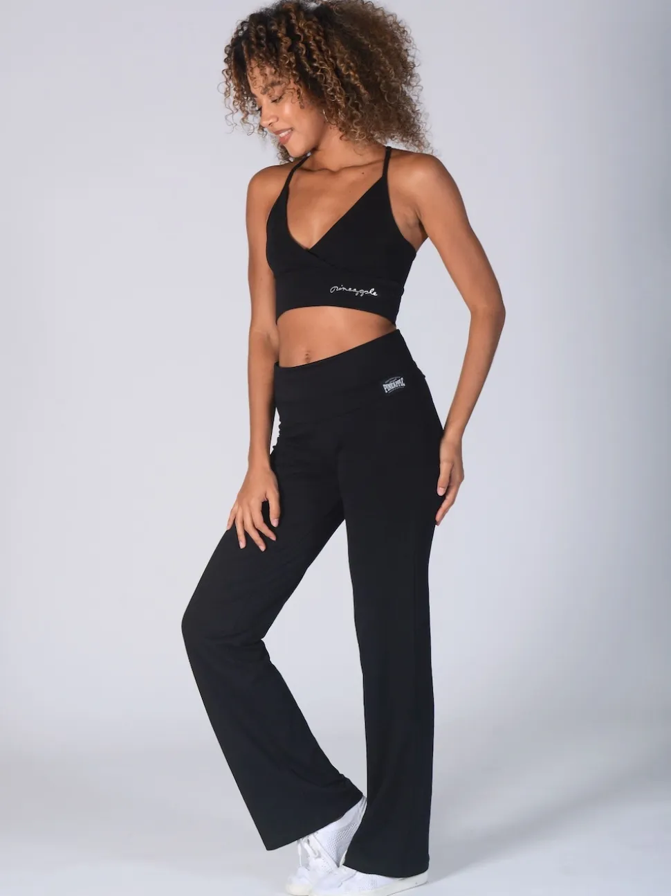 Noir - Pineapple Pantalons en jersey à ceinture repliée pour femmes