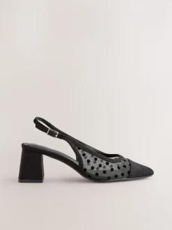 Noir à pois - Chaussures à talons carrés Forever Comfort® à bout carré