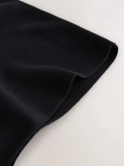 Noir - Poncho cape en maille fine
