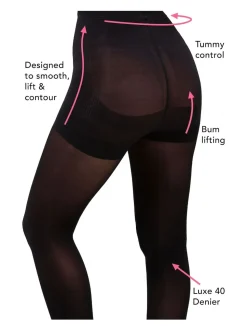 Noir - Pour Moi Definitions 40 Denier Shaping Control Tights