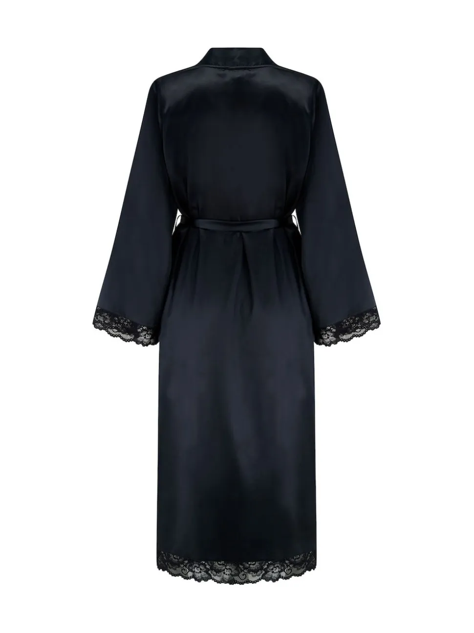 Noir - Pour Moi Dusk Satin Robe mi-longue à manches kimono