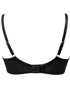 Noir - Pour Moi soutien-gorge indien non rembourré en dentelle à cils