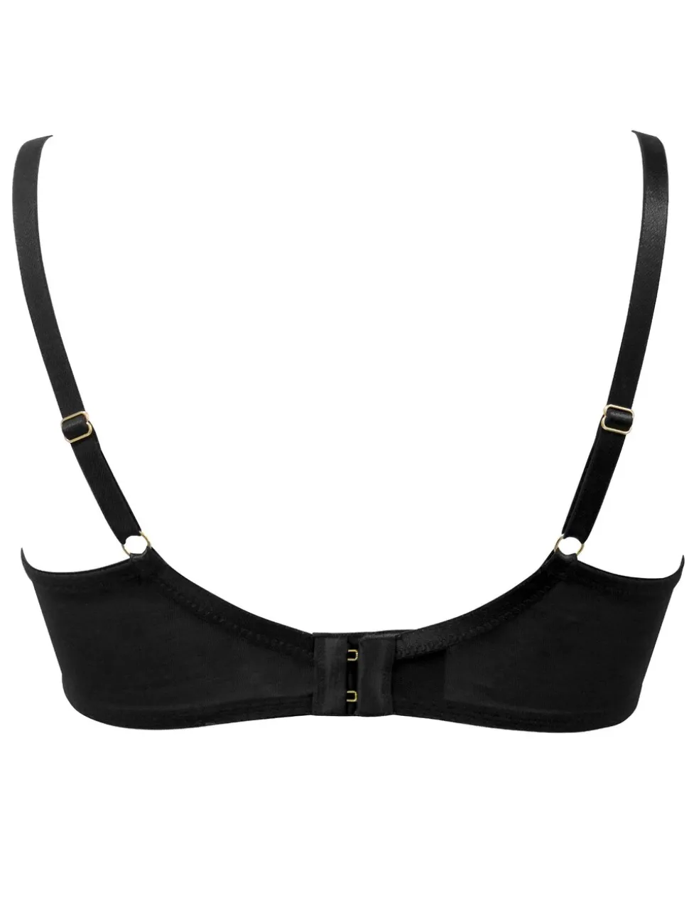 Noir - Pour Moi soutien-gorge indien non rembourré en dentelle à cils